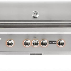 Coyote S-Series C2SL36NG 36 Inch Built-In Grill with 3 Infinity Burners™, RapidSear™ Infrared Burner, 875 sq. in. Cooking Surface, Interior Grill Lighting, LED Illuminated Knobs, Integrated Wind Guard, Rotisserie and Smoker Box