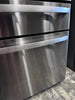 GE Profile PJE23BYWFS 36 Inch Counter-Depth Smart 4-Door French-Door Refrigerator with 23.2 cu. ft. Capacity, 4 Glass Shelves, Adjustable Temperature Drawer, TwinChill™, Dual-Dispense AutoFill Pitcher, and ENERGY STAR®: Stainless Steel