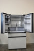 Samsung BESPOKE RF23BB860012 36 Inch Counter-Depth Freestanding 4-Door French Door Smart Refrigerator with 23 cu. ft. Total Capacity, Beverage Center™, FlexZone™ Drawer, Twin Cooling Plus™, Wi-Fi, Dual Ice Maker, ADA Complian: White Glass - All Panels