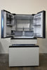Samsung BESPOKE RF23BB860012 36 Inch Counter-Depth Freestanding 4-Door French Door Smart Refrigerator with 23 cu. ft. Total Capacity, Beverage Center™, FlexZone™ Drawer, Twin Cooling Plus™, Wi-Fi, Dual Ice Maker, ADA Complian: White Glass - All Panels