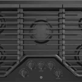 GE JGP5036DLBB 36 Built-In Gas Cooktop with 5 Sealed Burners, Dishwasher Safe Continuous Grates, Max Burner System, Power Boil Burner, Griddle, Simmer Burner, and ADA Compliant: Black