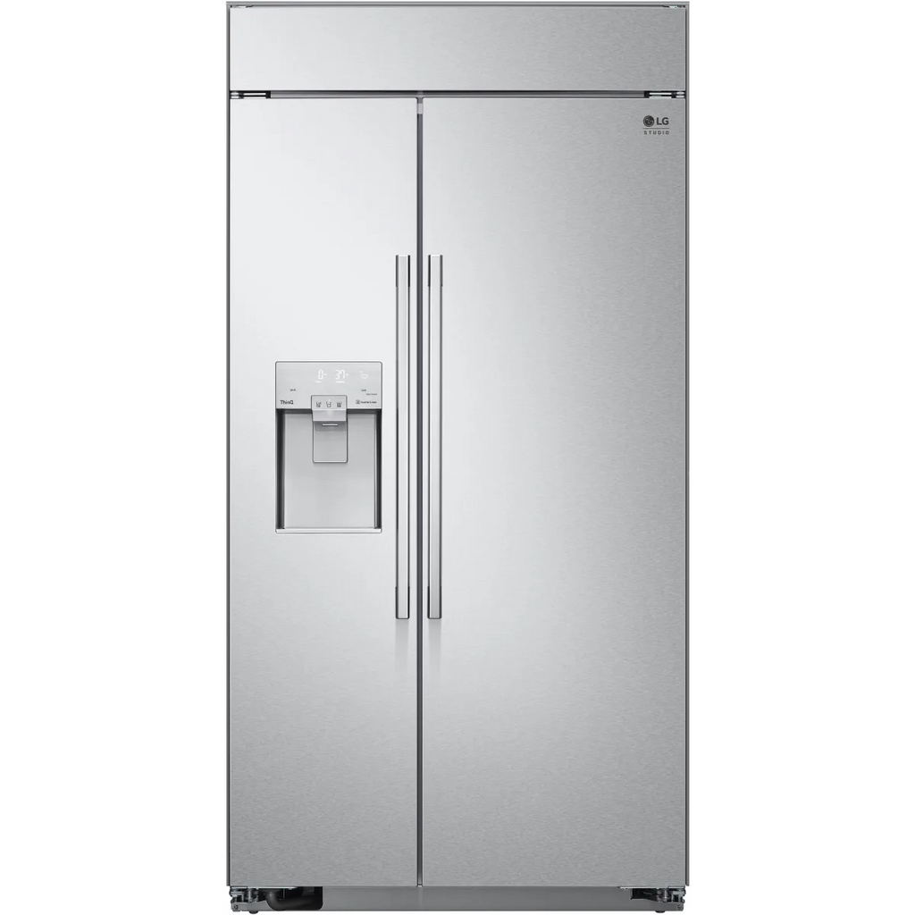 LG Studio SRSXB2622S 42 Inch Built In Side By Side Refrigerator with 25.6 Cu. Ft. Total Capacity, SmartThinQ™ Technology, SpacePlus® Ice System, Soft Closing Door, Slam-Proof™ Drawers, Energy Star Certified: Stainless Steel