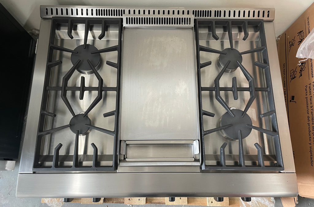 American Range ARSCT-364GD -36" Legend NG Cook Top 4 Burner & Griddle