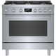 Bosch 800 Series HGS8655UC 36 Inch Freestanding Gas Range with 6 Sealed Burners, 3.4 cu. ft. Oven Capacity, Continuous Grates, Convection Oven, and Self-Cleaning: Stainless Steel