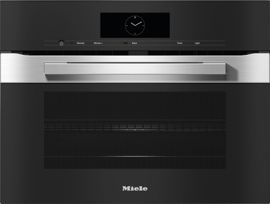 Miele H 7840 BM AM 24" compact speed oven, automatic programs, roast probe: Black