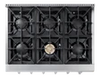 Thor Kitchen HRT3618ULP 36 Inch Gas Range top with 6 Sealed Burners, Continuous Cast Iron Grates, 15000 BTU Dual Burner, : Liquid Propane