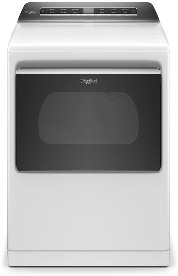 Whirlpool WGD8127LW 27 Inch Gas Smart Dryer with 7.4 cu. ft. Capacity, 36 Dryer Cycles, Moisture Sensing, Wrinkle Shield + Steam, EcoBoost, Quick Dry, and Energy Star Certified: White