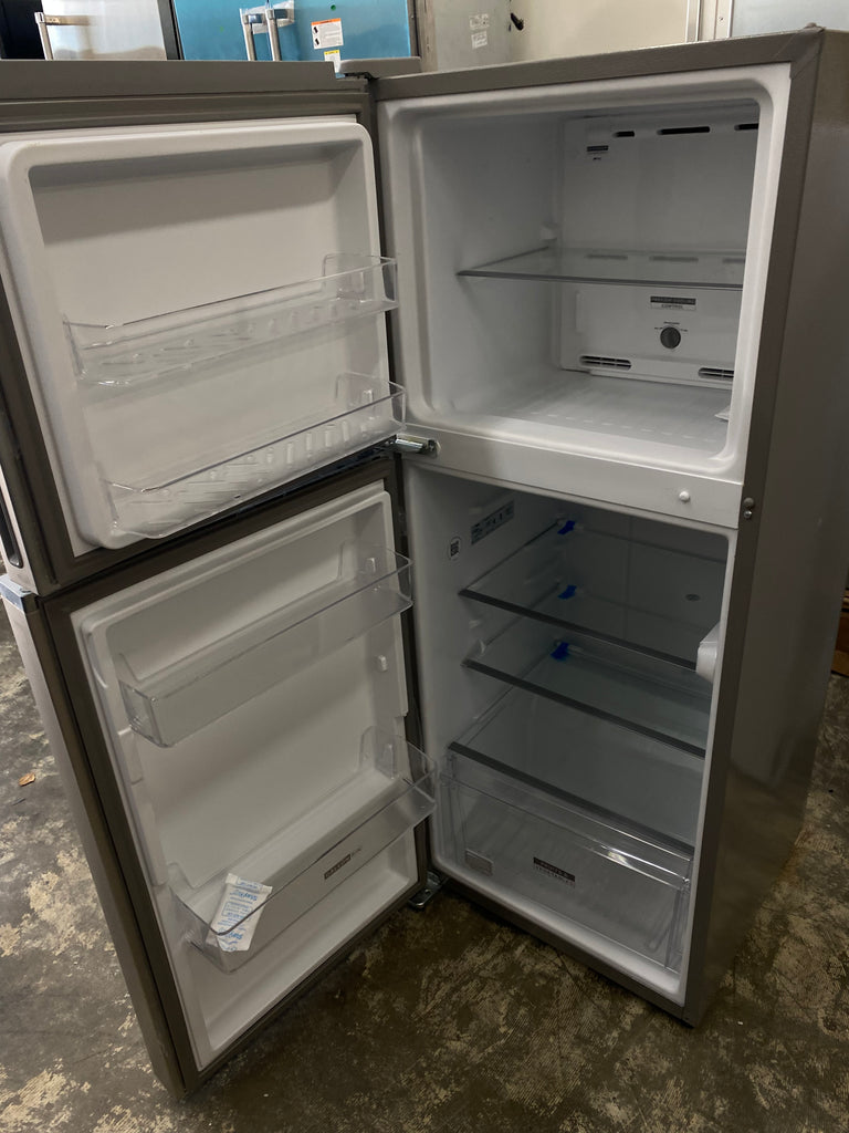 Whirlpool WRT112CZJZ 24 Inch Counter-Depth Top Freezer Refrigerator with 11.6 Cu Ft. Capacity, Frameless Glass Shelves, Gallon Door Bin, LED Lighting, EZ Connect Icemaker Compatible: Fingerprint Resistant Stainless Steel