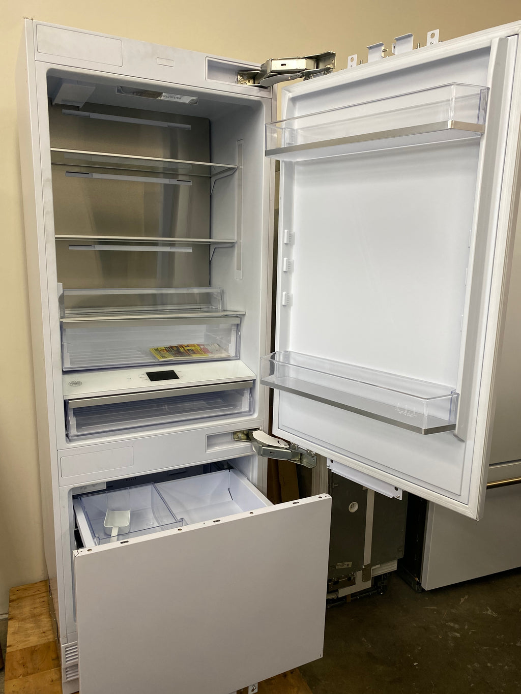 30 inch Bottom Mount Built-in Refrigerator Panel Ready with ice maker &  internal water dispenser