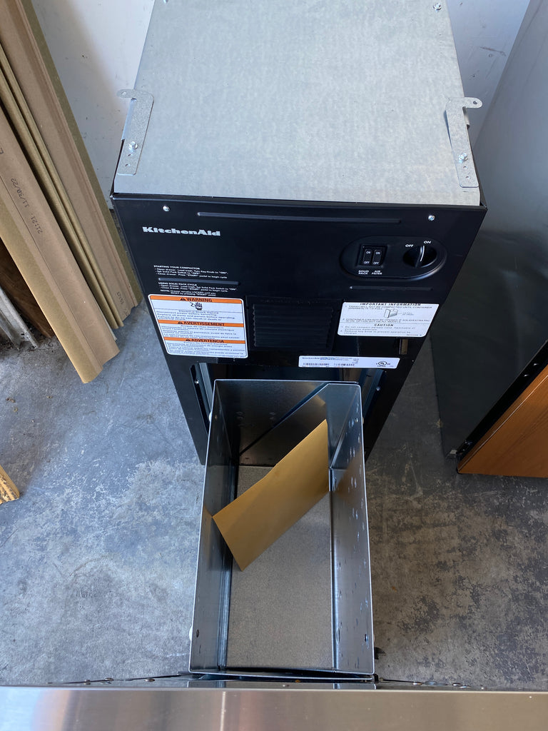 KitchenAid KTTS505ESS 15 Inch Built-In Fully Integrated Trash Compacto ...