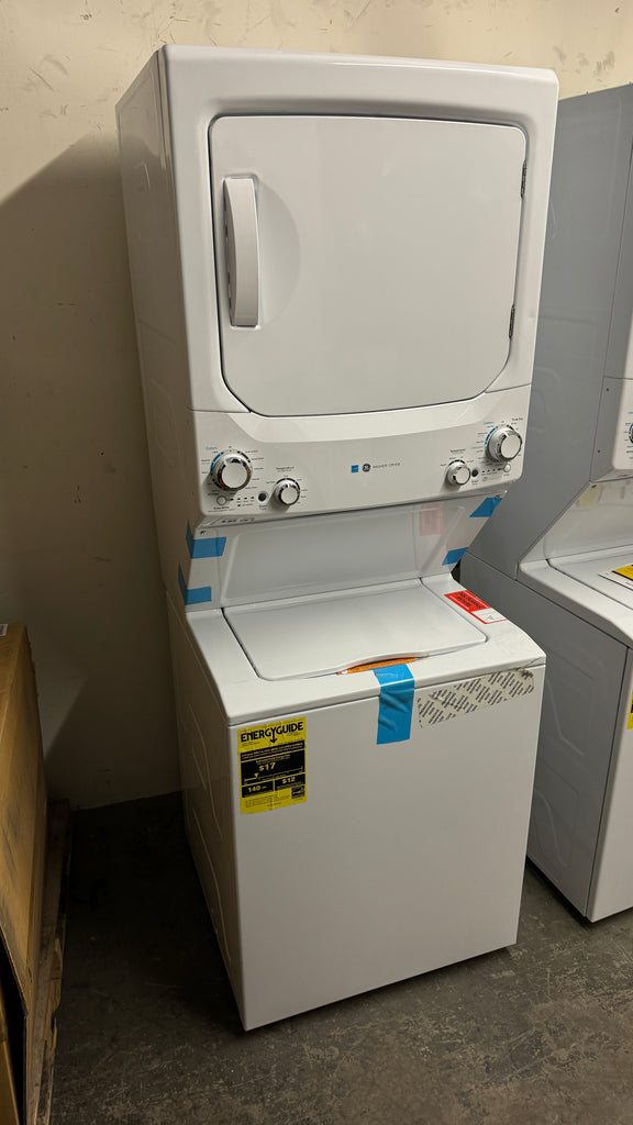 GE Spacemaker GUD27EESNWW 27 Inch Electric WashTower Laundry Center with PreciseFill, Wi-Fi Capable, Deep Rinse, Rotary Controls, 11 Wash Cycles, 6 Wash/Rinse Temperatures and 800 RPM