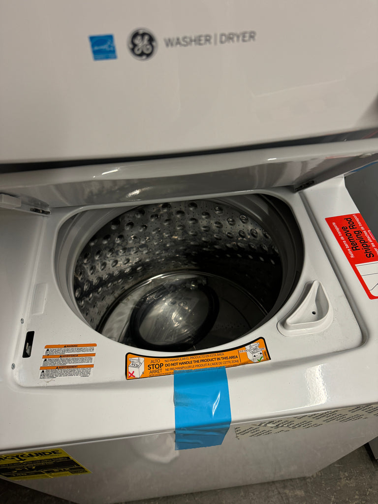 GE Spacemaker GUD27EESNWW 27 Inch Electric WashTower Laundry Center with PreciseFill, Wi-Fi Capable, Deep Rinse, Rotary Controls, 11 Wash Cycles, 6 Wash/Rinse Temperatures and 800 RPM