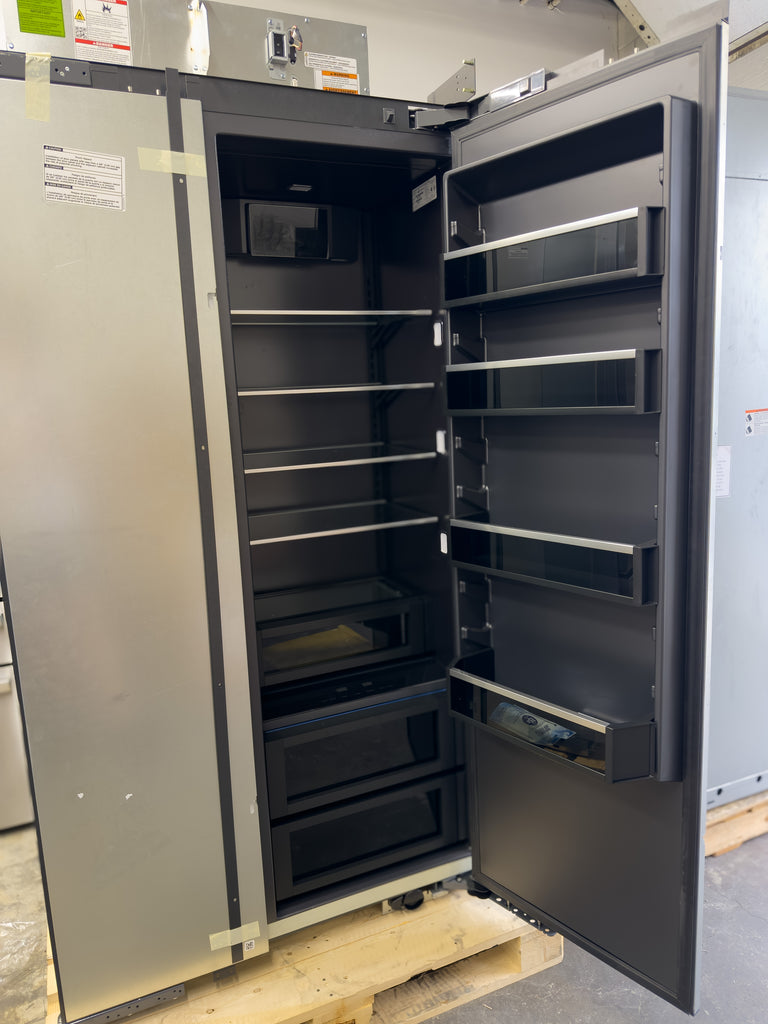 JennAir JBSFS42NMX 42 Inch Panel Ready Counter Depth Built-In Side By Side Refrigerator with 25.6 Cu. Ft. Total Capacity, Daring Obsidian Interior, Precision Temperature Management™ System, Advanced Climate Control Drawer, Automatic Ice Maker: Panel Ready