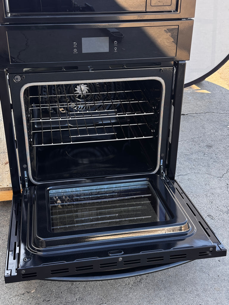 Frigidaire FCWM2727AB 27 Inch Combination Electric Wall Oven with 5.4 Cu. Ft. Total Capacity, Fan Convection, Self Clean, Sensor Cook, Cook Time Setting, Convection Bake, Microwave Cooking, Add 30 Seconds, Sabbath Mode, and Star-K Certified: Black