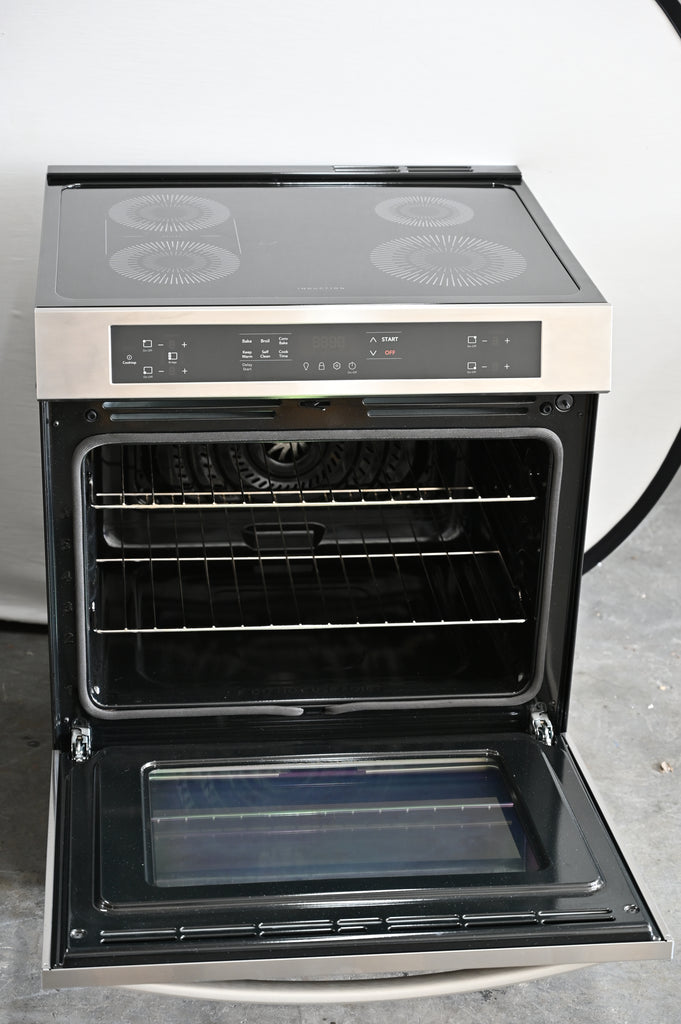 Frigidaire FCFI3083AS 30 Inch Freestanding Induction Range with 4 Elements, 5.3 Cu. Ft. Convection Oven, Bridge Elements, Storage Drawer, Delay Start, Self Clean, Energy Star Certified and ADA Compliant: Stainless Steel