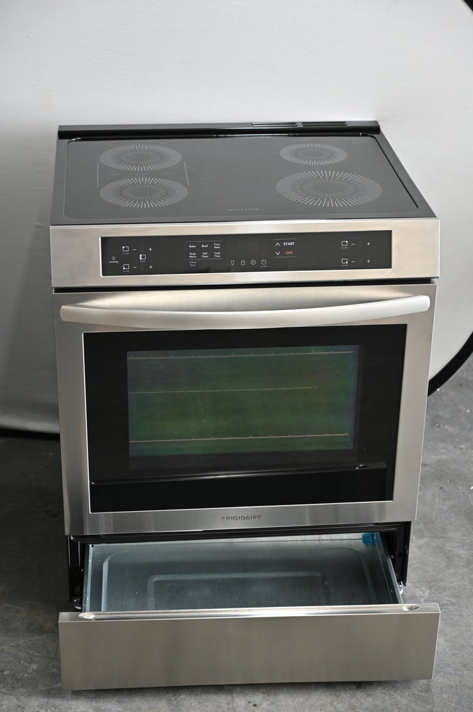 Frigidaire FCFI3083AS 30 Inch Freestanding Induction Range with 4 Elements, 5.3 Cu. Ft. Convection Oven, Bridge Elements, Storage Drawer, Delay Start, Self Clean, Energy Star Certified and ADA Compliant: Stainless Steel