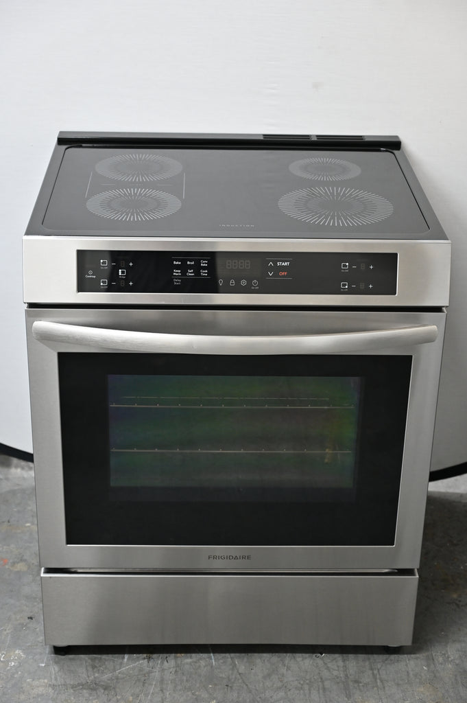 Frigidaire FCFI3083AS 30 Inch Freestanding Induction Range with 4 Elements, 5.3 Cu. Ft. Convection Oven, Bridge Elements, Storage Drawer, Delay Start, Self Clean, Energy Star Certified and ADA Compliant: Stainless Steel