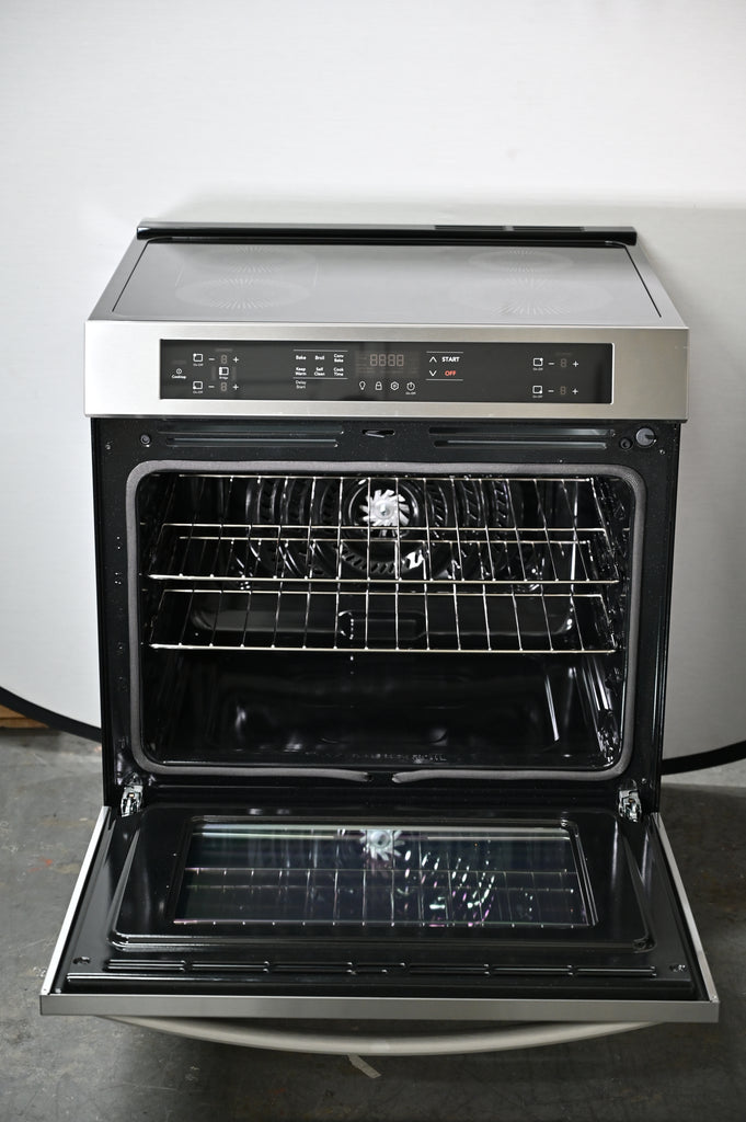Frigidaire FCFI3083AS 30 Inch Freestanding Induction Range with 4 Elements, 5.3 Cu. Ft. Convection Oven, Bridge Elements, Storage Drawer, Delay Start, Self Clean, Energy Star Certified and ADA Compliant: Stainless Steel