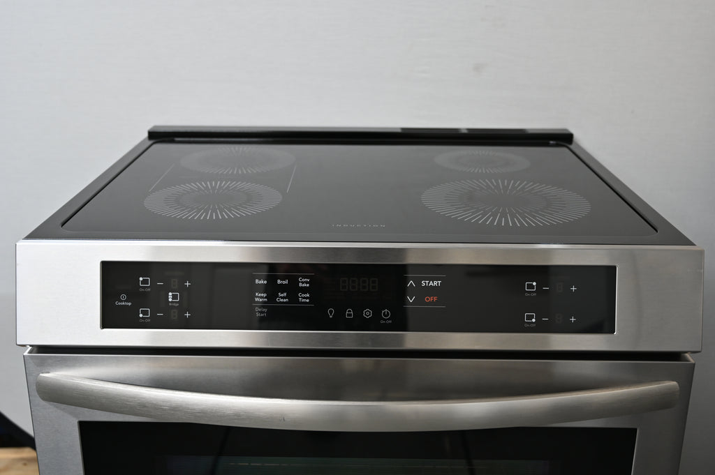 Frigidaire FCFI3083AS 30 Inch Freestanding Induction Range with 4 Elements, 5.3 Cu. Ft. Convection Oven, Bridge Elements, Storage Drawer, Delay Start, Self Clean, Energy Star Certified and ADA Compliant: Stainless Steel
