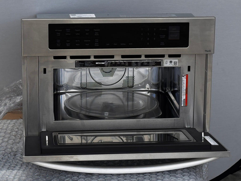 LG MZBZ1715S 30 Inch Single Speed Electric Smart Wall Oven & Microwave with 1.7 cu. ft. Total Capacity, TurboCook™, Convection Technology, Sensor Cooking, Air Fry, Wi-Fi Enabled, Scan-to-Cook, and SmartDiagnosis™: Stainless Steel