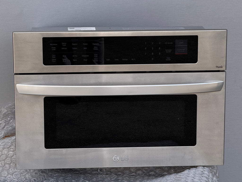 LG MZBZ1715S 30 Inch Single Speed Electric Smart Wall Oven & Microwave with 1.7 cu. ft. Total Capacity, TurboCook™, Convection Technology, Sensor Cooking, Air Fry, Wi-Fi Enabled, Scan-to-Cook, and SmartDiagnosis™: Stainless Steel
