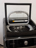 Samsung WV60A9900AV 27 Inch Smart Front Load Washer with 6.0 cu. ft. Capacity, 24 Wash Cycles, FlexWash™, Super Speed Wash, CleanGuard™, PowerFoam™, Smart Dial, Steam Cycle, Sanitize, Self Clean+, and Energy Star®: Black