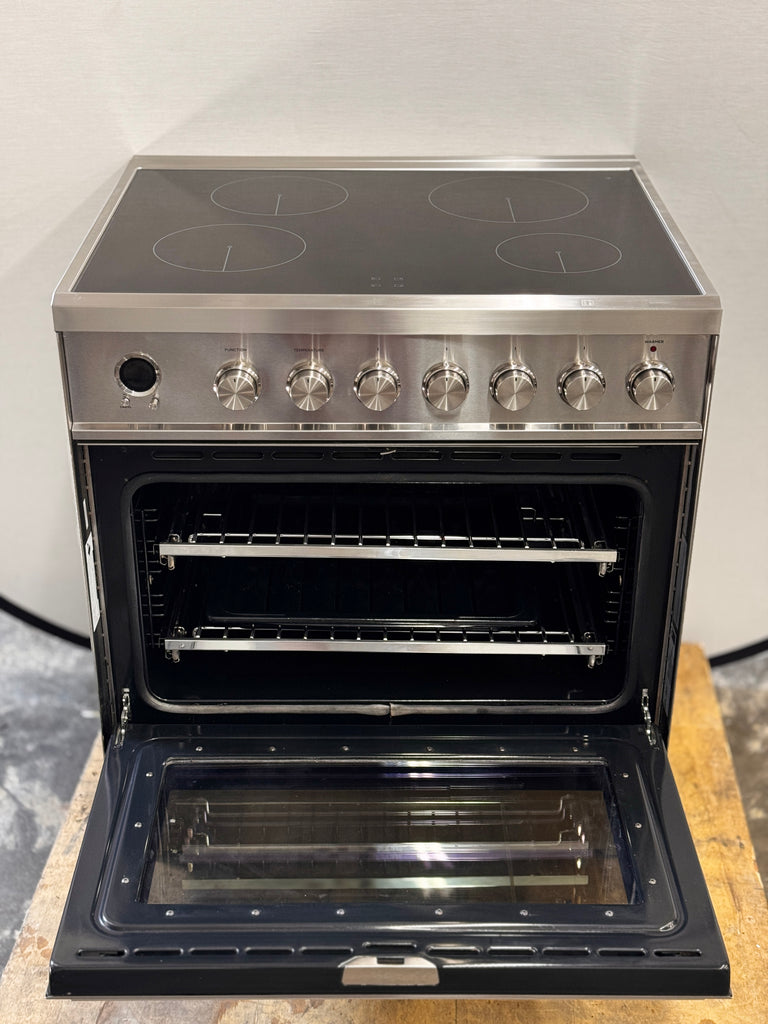 Fisher & Paykel Series 9 Contemporary Series OR30SDI6X1 30 Inch Freestanding Induction Range with 4 Cooking Zones, 3.5 cu. ft. Oven, Warming Drawer, Self Clean, AeroTech™ System, PowerBoost, Hot Surface Indicator, and Sabbath Mode: Stainless Steel