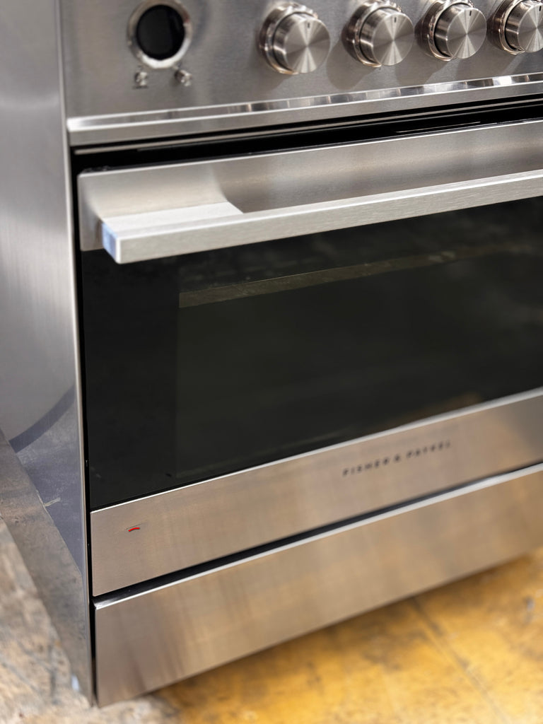 Fisher & Paykel Series 9 Contemporary Series OR30SDI6X1 30 Inch Freestanding Induction Range with 4 Cooking Zones, 3.5 cu. ft. Oven, Warming Drawer, Self Clean, AeroTech™ System, PowerBoost, Hot Surface Indicator, and Sabbath Mode: Stainless Steel