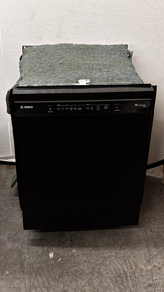 Bosch 300 Series SHE53C86N 24 Inch Full Console Built-In Smart Dishwasher with 16 Place Setting Capacity, 8 Wash Cycles, Standard 3rd Rack, 46 dBA, and PrecisionWash®: Black