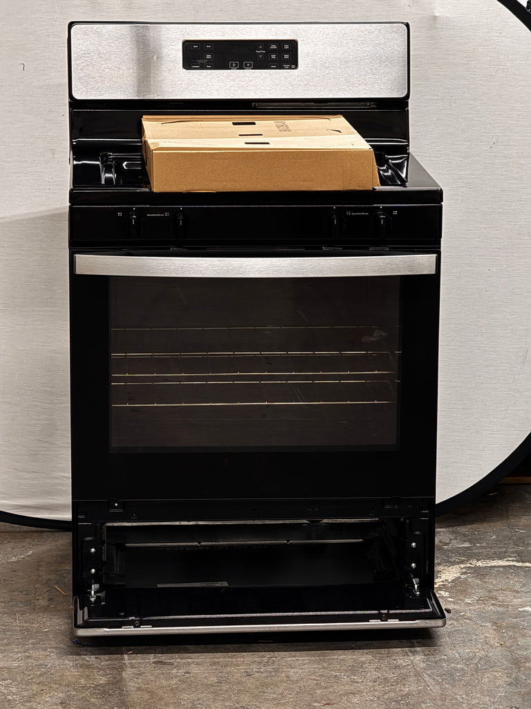 Whirlpool WFG320M0MS 30 Inch Freestanding Gas Range with 4 Sealed Burners, 5.1 cu. ft. Capacity, SpeedHeat™ Burners, Continuous Grates, Frozen Bake™, Sabbath Mode, Broiler Drawer, and Star-K Certified: Stainless Steel