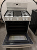 GE JGBS66DEKWW 30 Inch Free-Standing Gas Range with 5 Sealed Burners, 5.0 cu. ft. Oven Capacity, Broiler Drawer, Continuous Grates, Delay Bake, Steam Clean, Simmer Burner, Power Boil Burner, Central Oval Burner, and Integrated Non-Stick Griddle: White