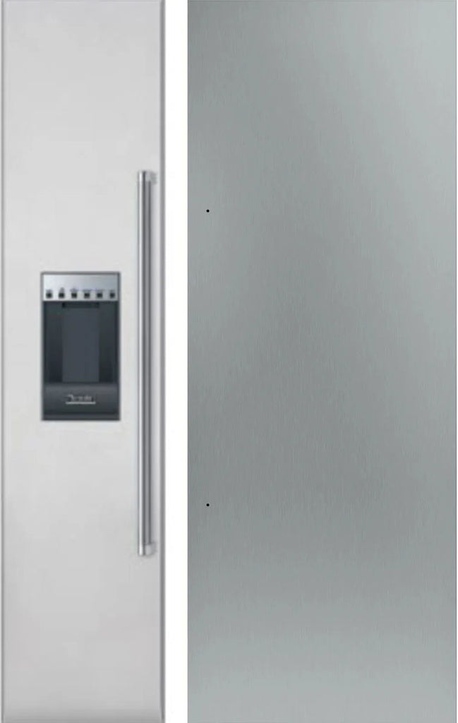 Thermador  TFL18ID800 18 Inch Flat Stainless Steel Door Panel for External Dispenser and Thermador  TFL30IR800 30 Inch Flat Stainless Steel Door Panel(For Use with Handle)