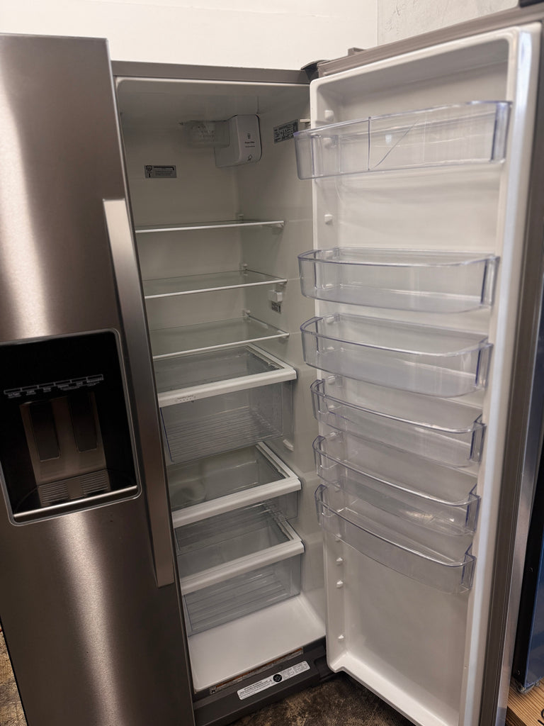 Whirlpool WRS571CIHZ 36 Inch Counter Depth Freestanding Side by Side Refrigerator with 20.59 Cu. Ft. Total Capacity, In-Door-Ice® Storage, Filtered Ice/Water Dispenser, FreshFlow™ Air Filter, and ADA Compliant: Fingerprint Resistant Stainless Steel