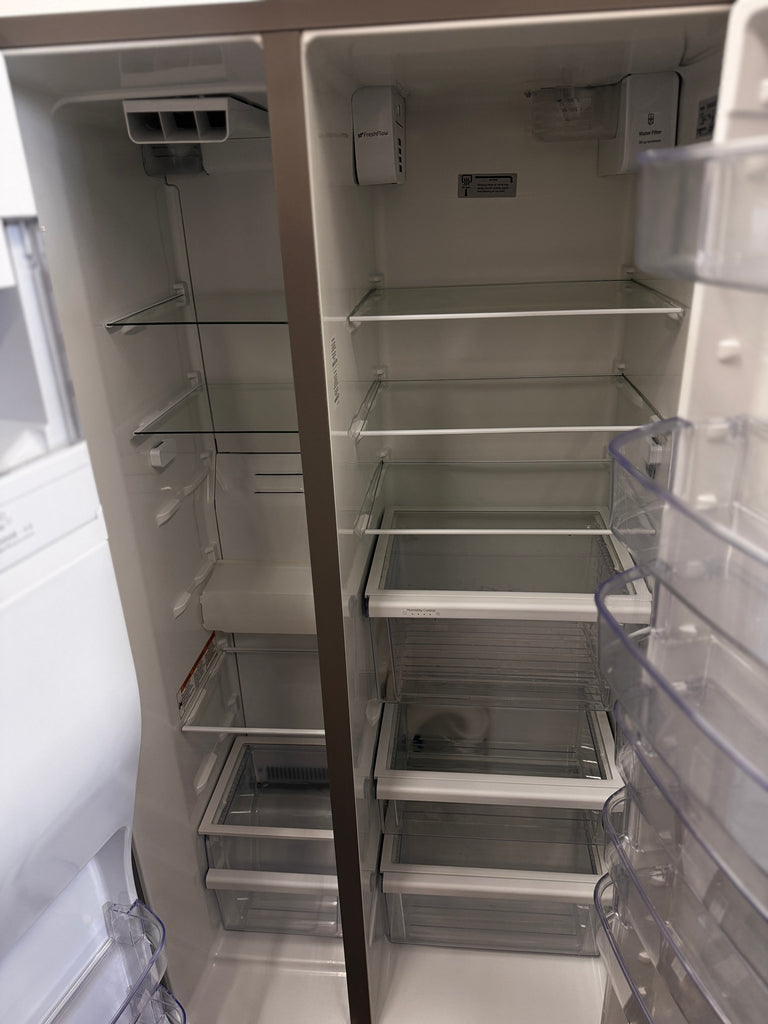 Whirlpool WRS571CIHZ 36 Inch Counter Depth Freestanding Side by Side Refrigerator with 20.59 Cu. Ft. Total Capacity, In-Door-Ice® Storage, Filtered Ice/Water Dispenser, FreshFlow™ Air Filter, and ADA Compliant: Fingerprint Resistant Stainless Steel