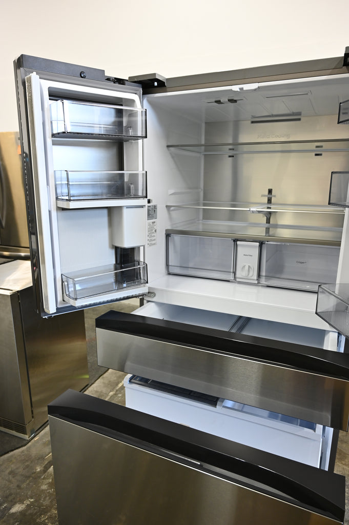 Samsung Bespoke RF29BB8600QL 36 Inch Smart 4-Door French Door Refrigerator with 29 cu. ft. Total Capacity, Beverage Center, FlexZone™ Drawer, Dual Auto Ice Maker, Twin Cooling Plus, Wi-Fi Enabled, ADA Compliant, and ENERGY STAR®: Stainless Steel