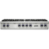 Viking 7 Series VRT7488BSS 48 Inch Pro-Style Gas Rangetop with 8 Elevation™ Burners, VariSimmer™ Setting, SureSpark™ Ignition System, SoftLit™ LED Lights, 3 Burner Sizes, Brass Flame Ports and Easy-to-Clean Surface: Natural Gas: Stainless Steel