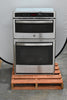 GE JK3800SHSS 27 Inch Combination Wall Oven with 4.3 cu. ft. Oven Capacity, 1.7 cu. ft. Microwave, Sensor Cooking Controls, Bake Element, Broil Element, Glass Touch Controls, GE Fits! Guarantee, and Self-Clean with Steam: Stainless Steel