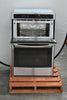 GE JK3800SHSS 27 Inch Combination Wall Oven with 4.3 cu. ft. Oven Capacity, 1.7 cu. ft. Microwave, Sensor Cooking Controls, Bake Element, Broil Element, Glass Touch Controls, GE Fits! Guarantee, and Self-Clean with Steam: Stainless Steel