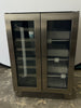 Zephyr PRESRV PRWB24C32BG 24 Inch Refrigerator Beverage & Wine Center with 60 12oz Can Capacity, 21 Wine Bottle Capacity, PreciseTemp™, Gray Glass Shelves, Black Wood Racks, Sabbath Mode, and Star-K Certified