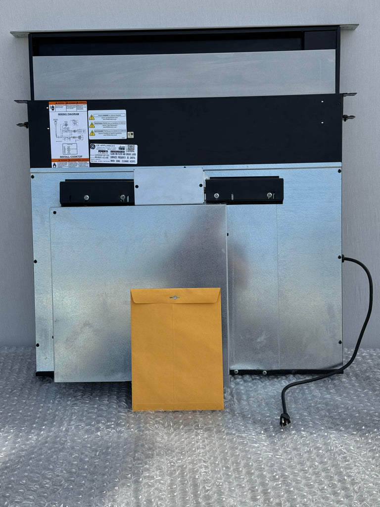 GE UVD6361SPSS 36 Inch Telescopic Downdraft Hood with 500 CFM Motor, Variable Fan Speed, Dishwasher Safe Mesh Filters, and Hidden Design: Stainless Steel