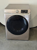 Samsung DVG45R6100C 27 Inch Gas Dryer with 7.5 Cu. Ft. Capacity, Steam Sanitize+, Sensor Dry, Smart Care, Interior Drum Light, 3-Way Venting, Reversible Door, 10 Dry Cycles, Bedding, Quick Dry, Child Lock, and ADA Compliant: Champagne