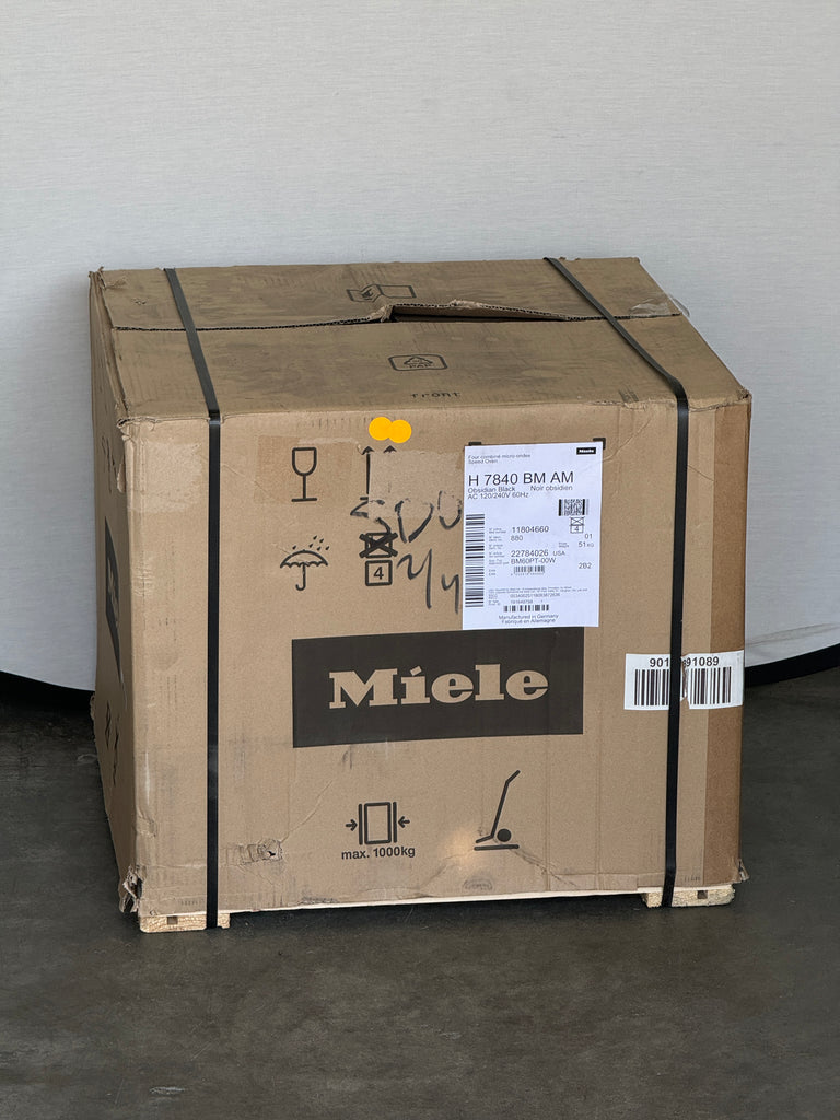 Miele H 7840 BM AM 24" compact speed oven, automatic programs, roast probe: Black