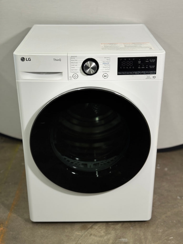 LG DLHC1455W 24 Inch Smart Electric Ventless Dryer with 4.2 Cu. Ft. Capacity, 14 Dryer Programs, Sensor Dry, Dual Inverter HeatPump™ Technology, and ENERGY STAR® Certified: White