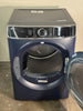 GE PFD87GSPVRS 28 Inch Front Load Smart Gas Dryer with 7.8 cu ft Capacity, Steam Cycle, Washer Link, Built In Wi-Fi, Steam Sanitize, Quick Dry, Reduce Static, Wrinkle Care, Damp Alert, Reversible Door, ADA Complaint and Energy Star : Sapphire Blue