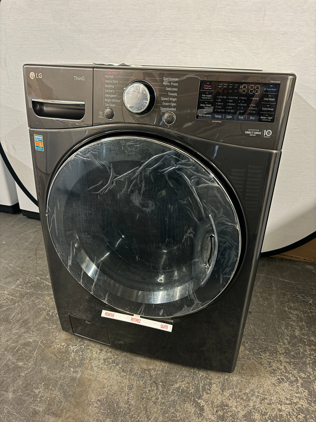 LG WM3998HBA 27 Inch Front Load Smart Washer Dryer Combo with 4.5 cu.ft. Capacity TurboWash 6Motion Allergiene ColdWash 14 Wash Cycles