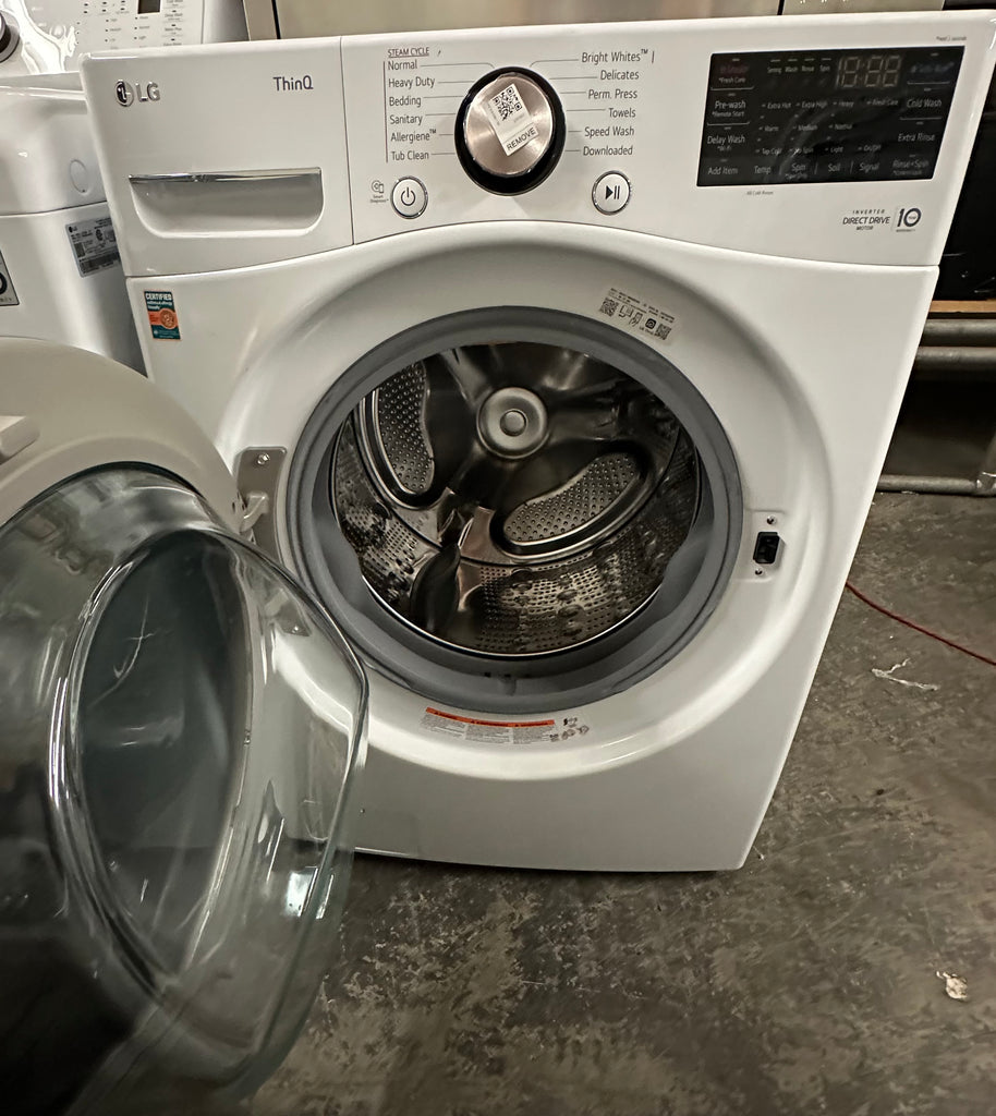 LG WM4000HWA 27 Inch Smart Front Load Washer with 4.5 Cu. Ft. Capacity, SenseClean™, SmartThinQ®, SmartDiagnosis™,Sanitary, Allergiene™, ColdWash™, NSF Certified, and Energy Star® Rated: White