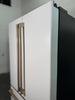 Cafe CWE23SP4MW2 36 Inch Counter Depth French Door Smart Refrigerator with 23.1 Cu. Ft. Capacity, TwinChill™ Evaporators, Temperature-Controlled Drawer, Wi-Fi, Internal Water\Ice Dispenser, and ENERGY STAR®: Matte White with Brushed Bronze Handles