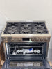 Bosch 800 Series HGS8655UC 36 Inch Freestanding Gas Range with 6 Sealed Burners, 3.4 cu. ft. Oven Capacity, Continuous Grates, Convection Oven, and Self-Cleaning: Stainless Steel