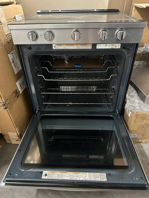 Whirlpool WEE750H0HZ 30 Inch Slide-In Electric Range with 5 Radiant Elements, 6.4 cu. ft Capacity, True Convection, Touchscreen, Scan-to-Cook Technology, Temperature Sensor, Voice Control, Frozen Bake™ Technology: Fingerprint Resistant Stainless Steel