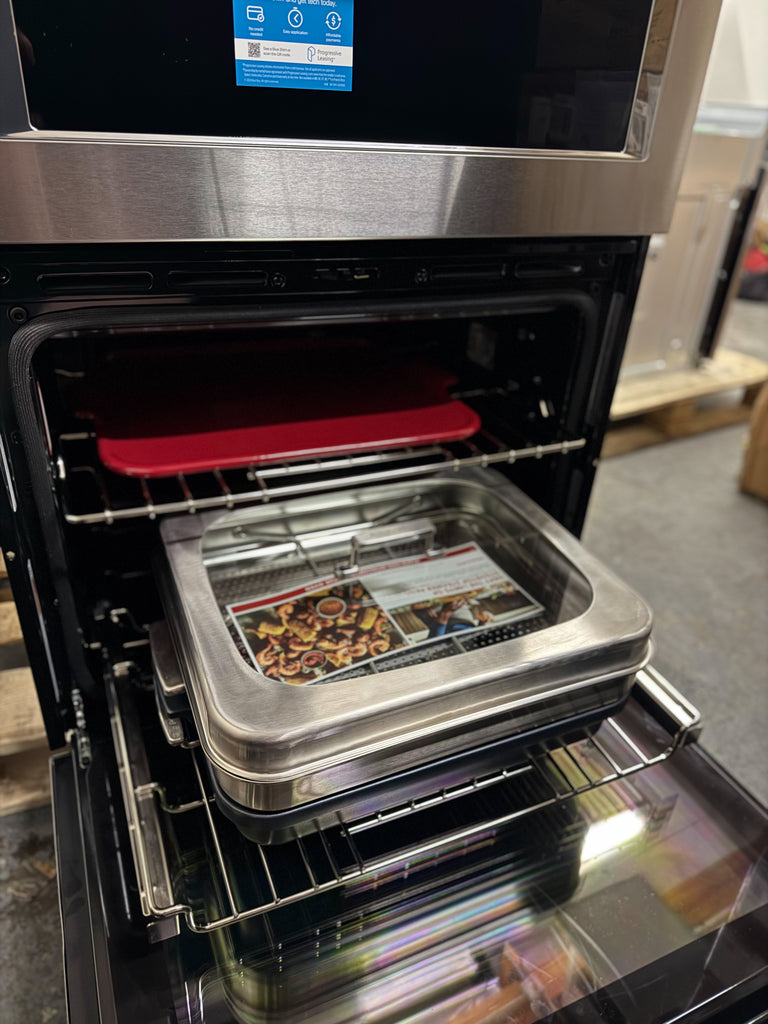 KitchenAid KOCE900HSS 30 Inch Smart Combination Wall Oven with Even-Heat™ True Convection, 5.0 Cu. Ft. Oven Capacity, 1.4 Cu. Ft. Microwave Capacity, Smart Oven+, Wifi, Recipe Guide Mode, CrispWave™ SpeedCook Technology, Sabbath Mode: Stainless Steel
